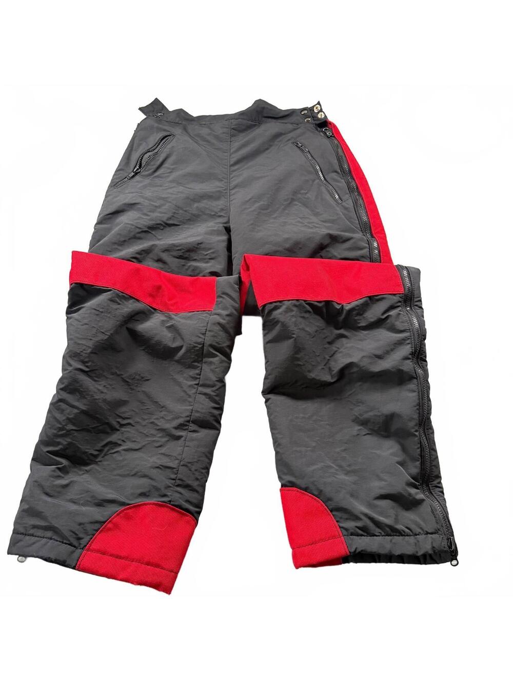 Vintage Unbranded Colorblock Motorcycle Riding Overpants - Black & Red - Size 33